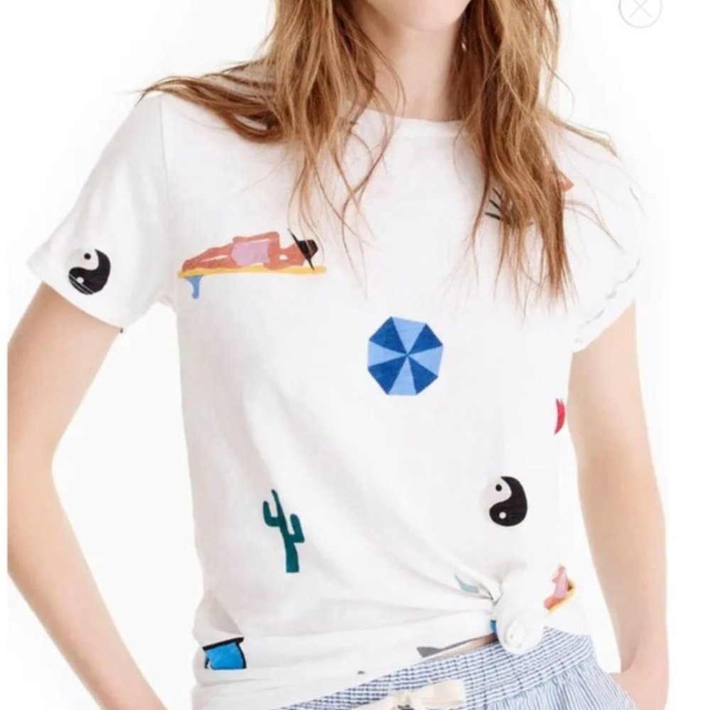 J. Crew + Isabel Bacon Beach Tee - Short Sleeve - Size Large